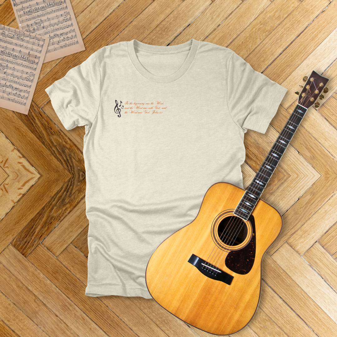 Know the Word – Music & Scripture T-Shirt | John 1:1