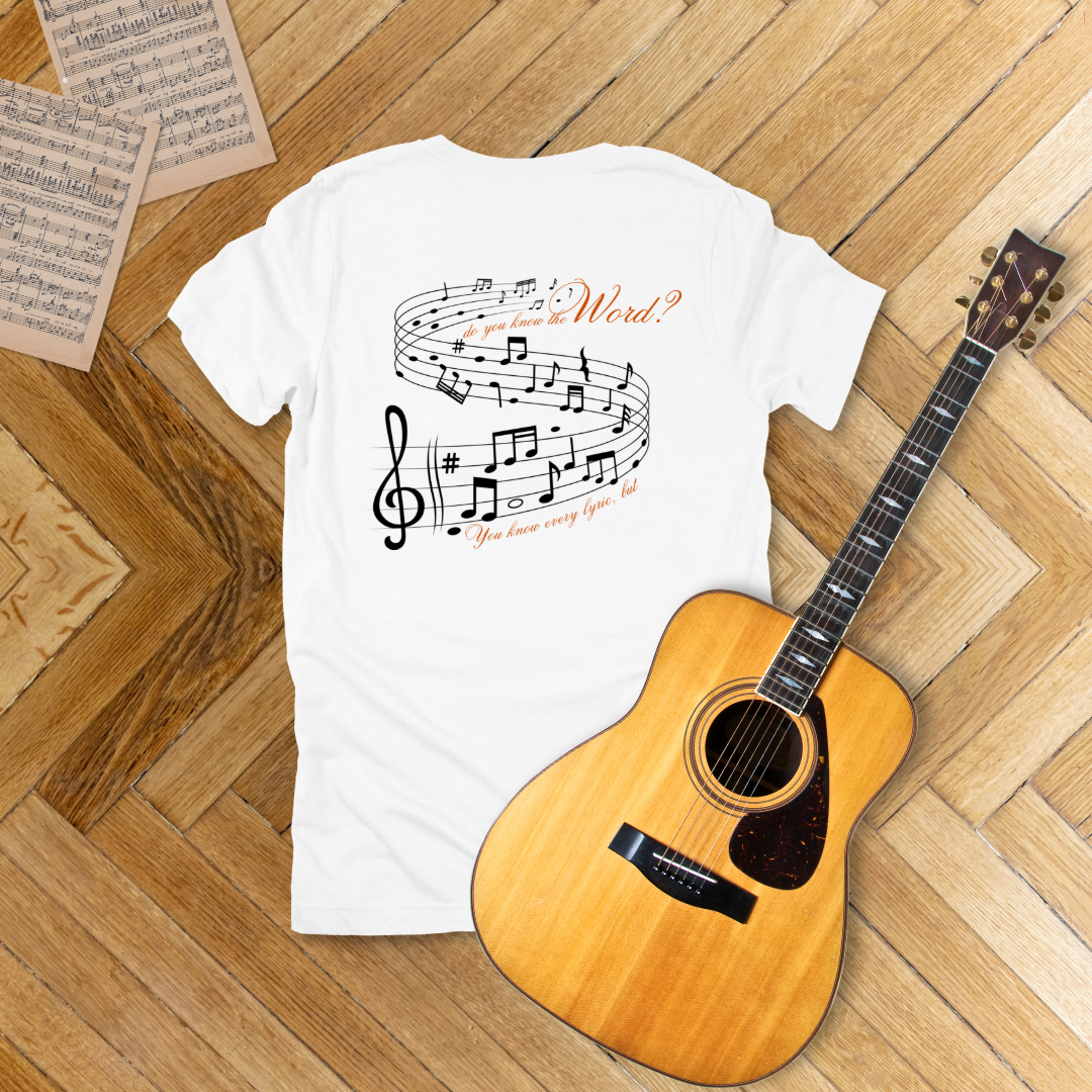 Know the Word – Music & Scripture T-Shirt | John 1:1