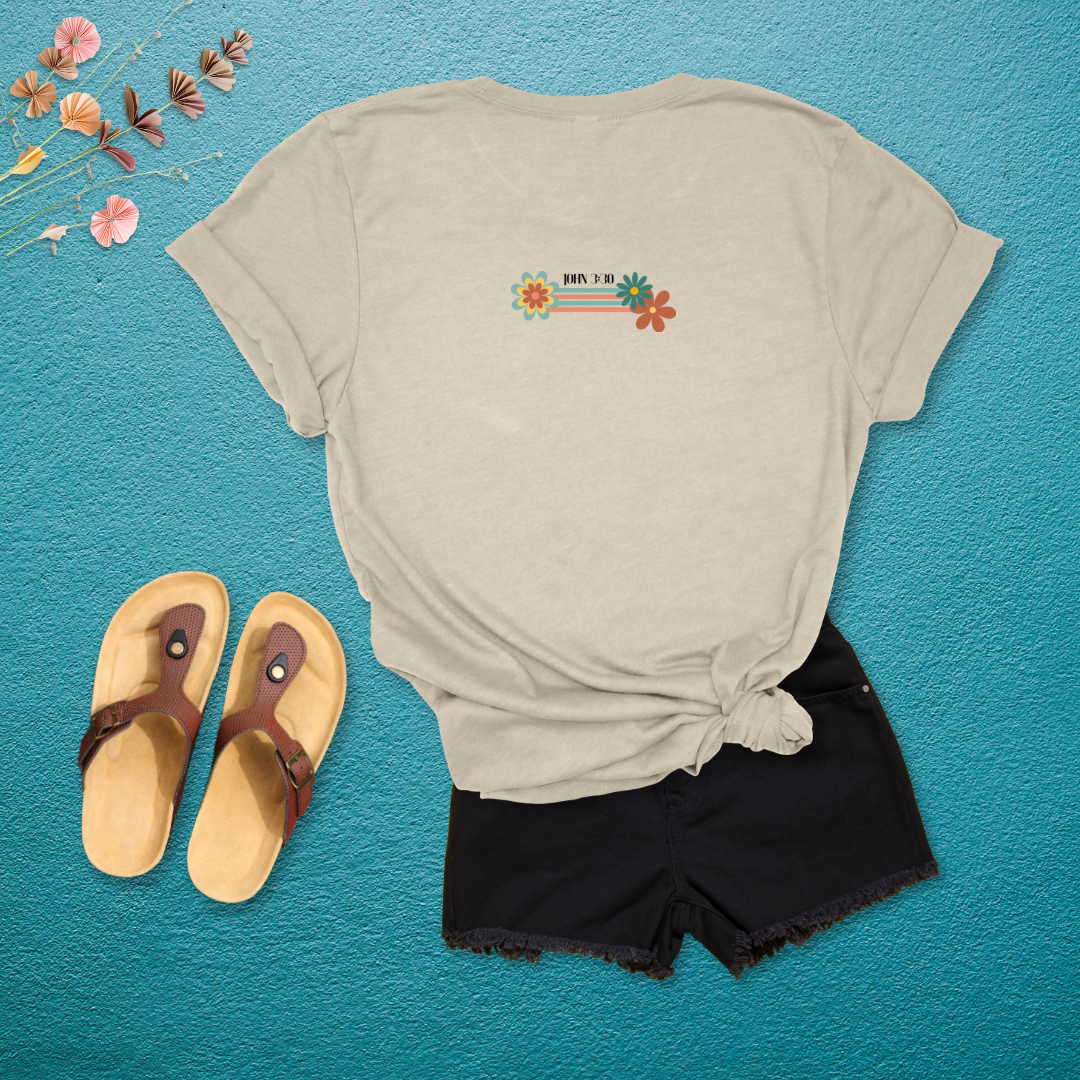 More Jesus, Less Me – Retro Floral T-Shirt | John 3:30
