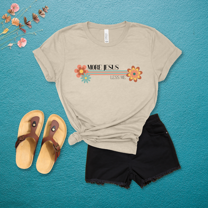 More Jesus, Less Me – Retro Floral T-Shirt | John 3:30