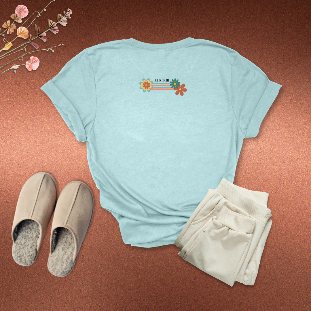 More Jesus, Less Me – Retro Floral T-Shirt | John 3:30