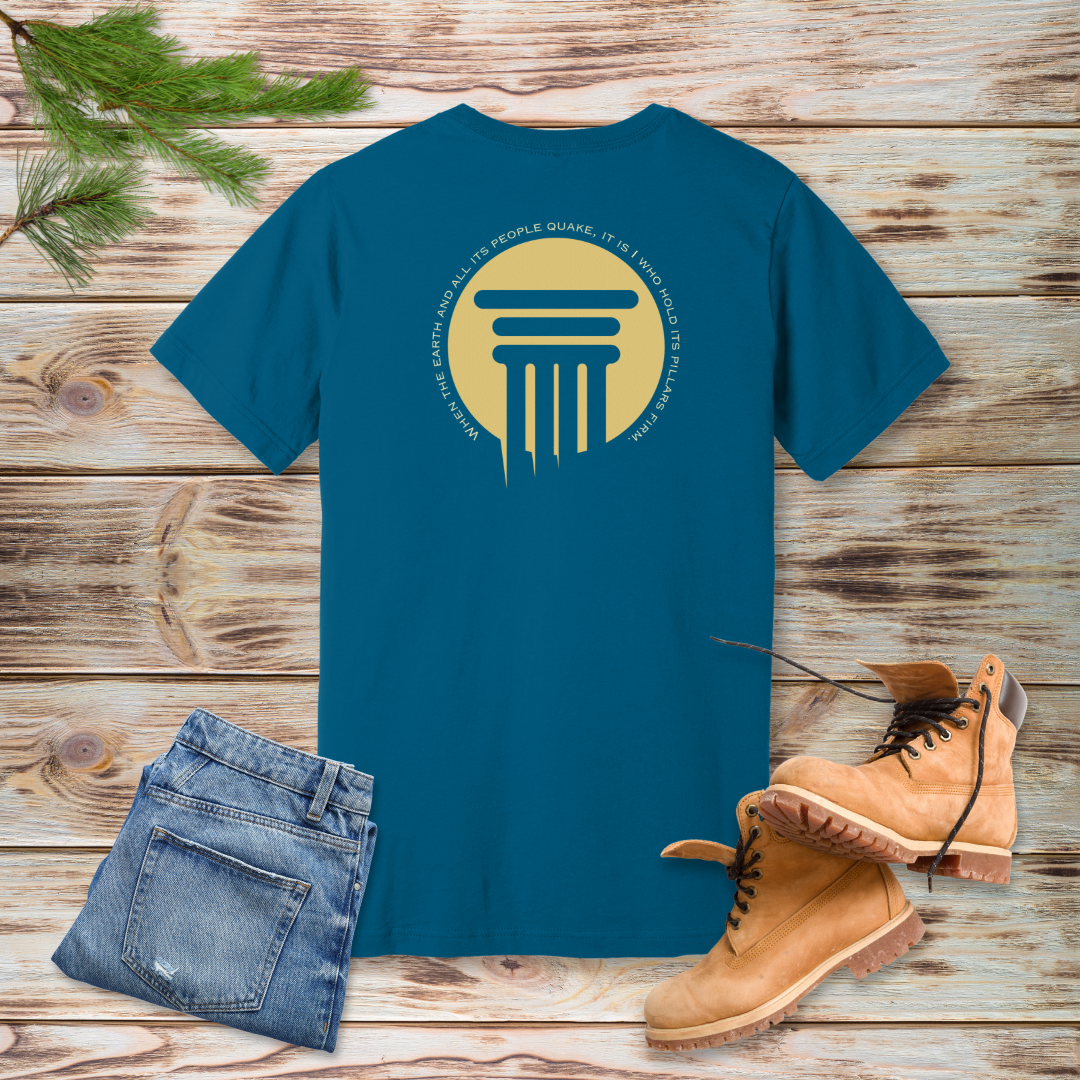 Firm Foundation Pillar T-Shirt | Psalm 75:3