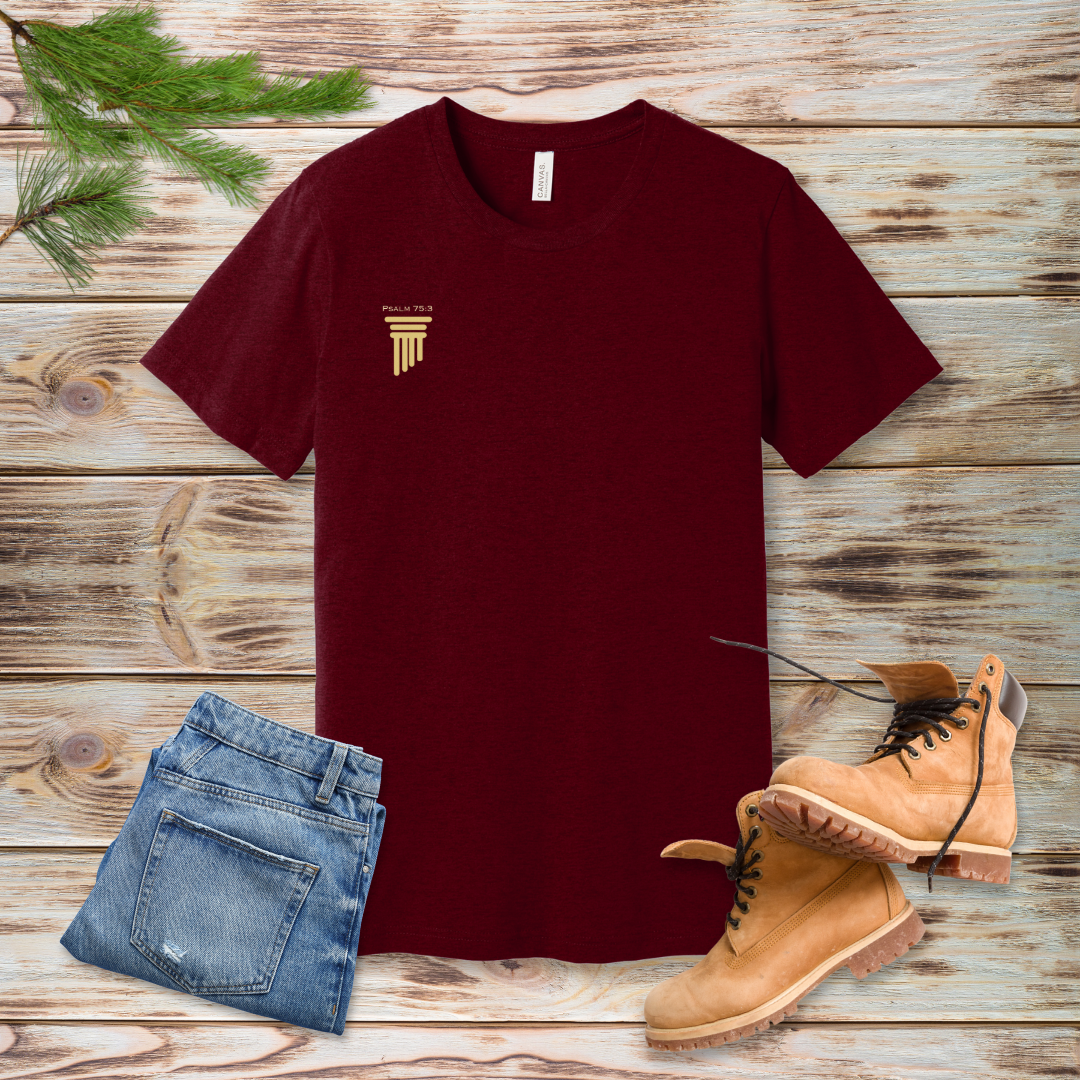 Firm Foundation Pillar T-Shirt | Psalm 75:3