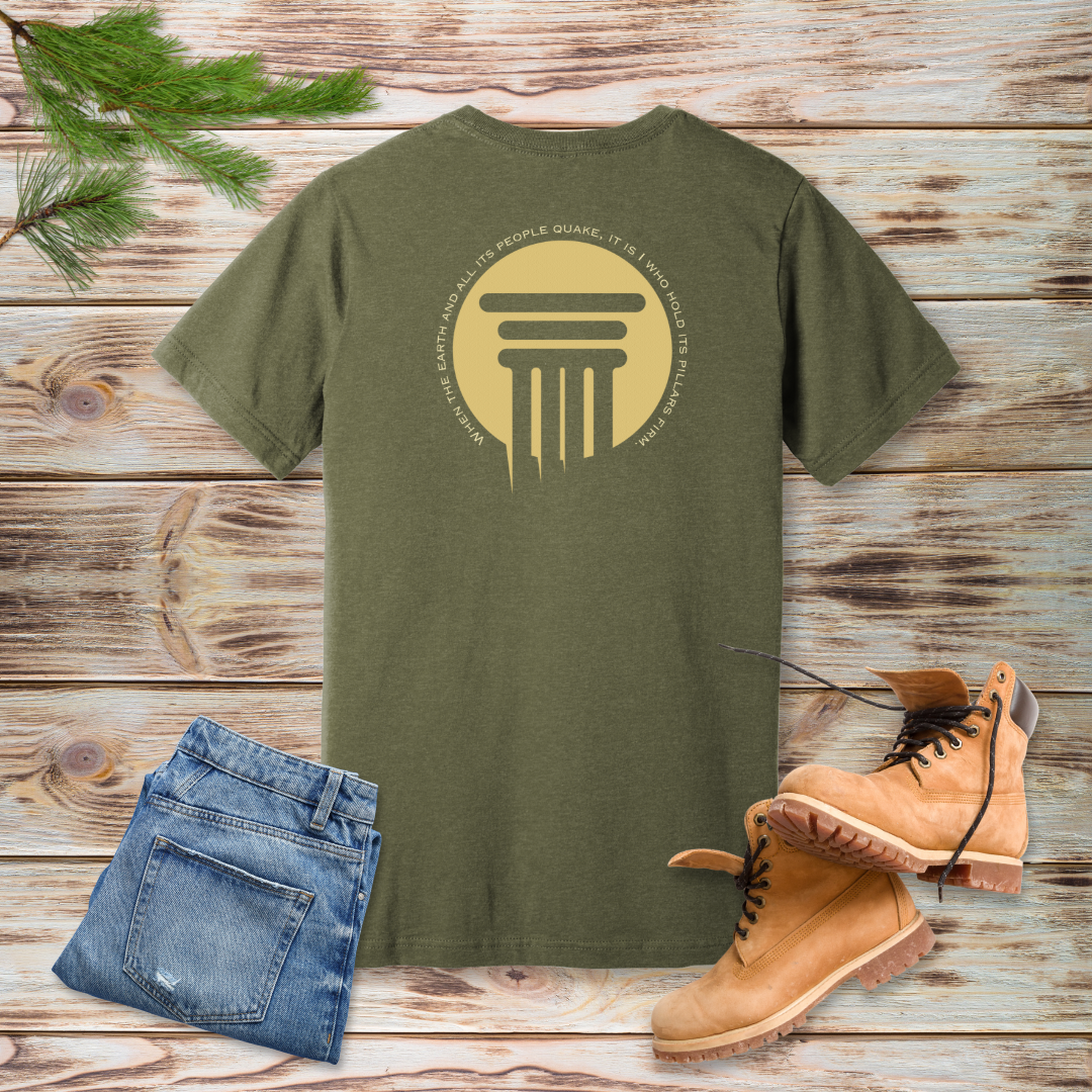 Firm Foundation Pillar T-Shirt | Psalm 75:3