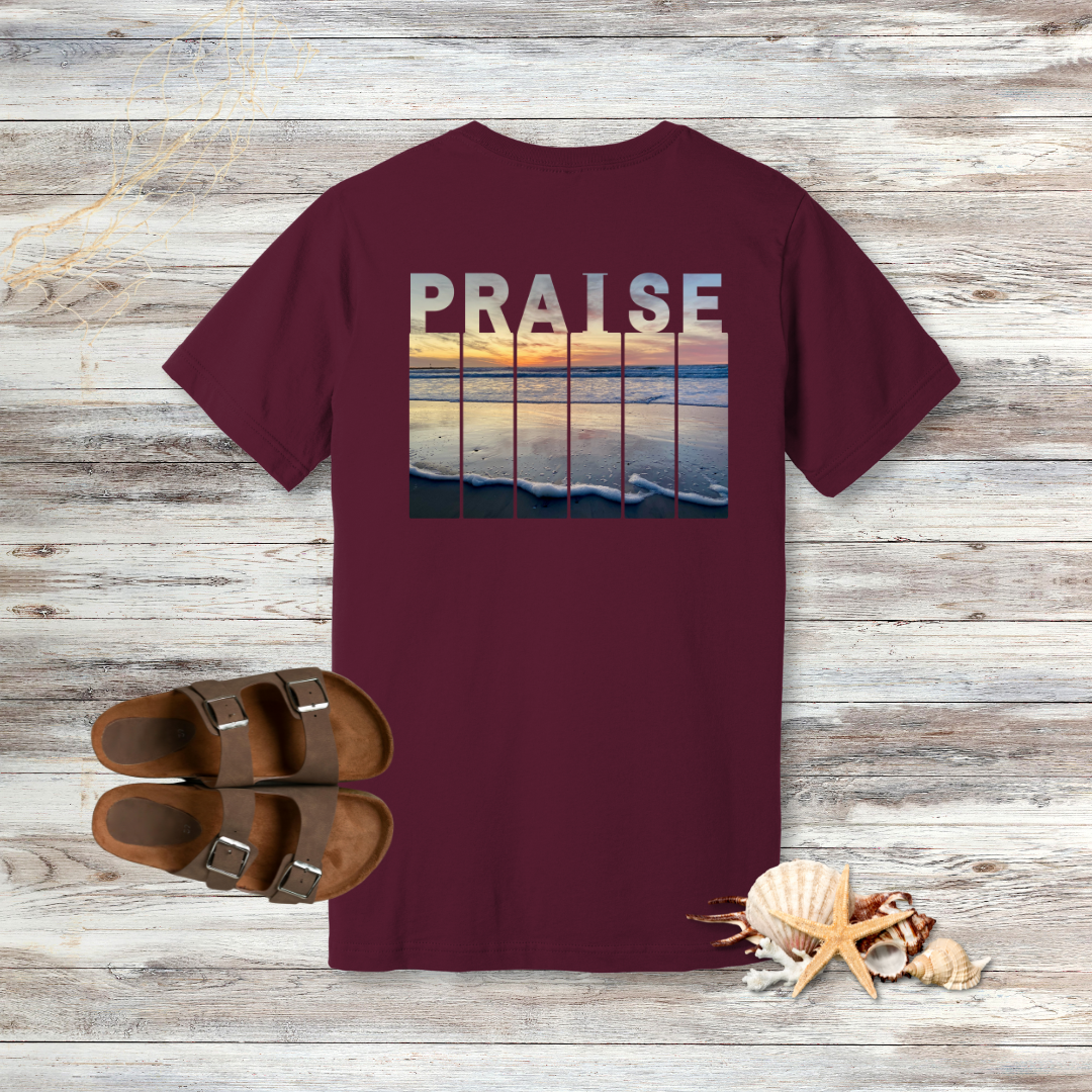 Praise Beach Sunset T-Shirt | Psalm 150