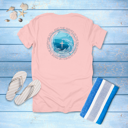 He Calms the Storm T-Shirt | Psalm 107:29 Scripture