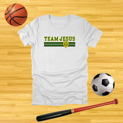Team Jesus – Green & Yellow Athletic T-Shirt | Philippians 1:27