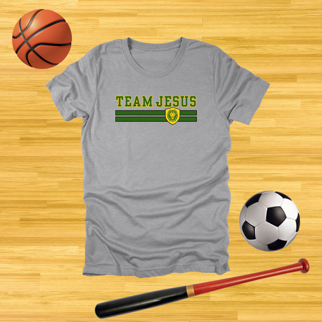 Team Jesus – Green & Yellow Athletic T-Shirt | Philippians 1:27