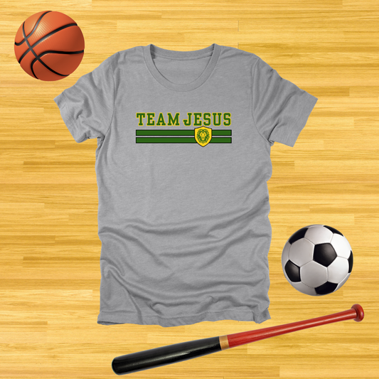 Team Jesus – Green & Yellow Athletic T-Shirt | Philippians 1:27