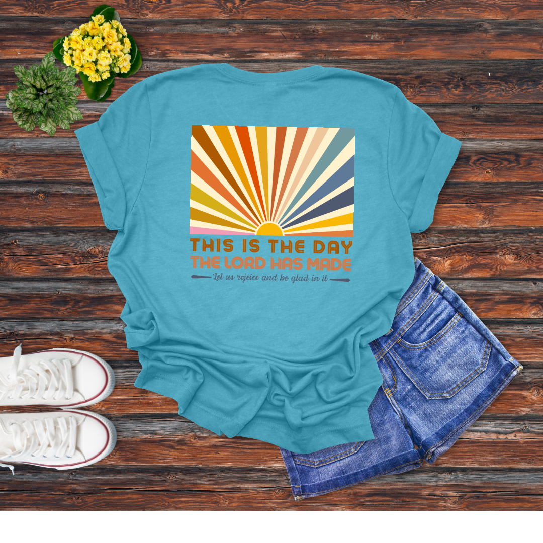 This Is the Day – Retro Sunrise T-Shirt | Psalm 118:24