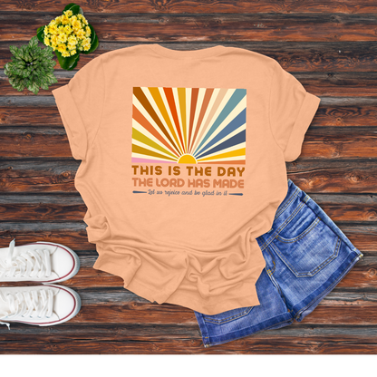 This Is the Day – Retro Sunrise T-Shirt | Psalm 118:24